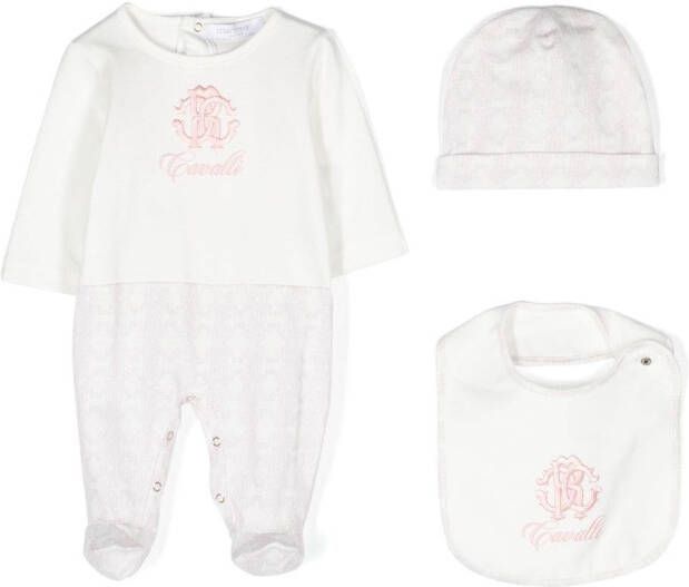 Roberto Cavalli Junior "Romper muts en slabbetje" Wit