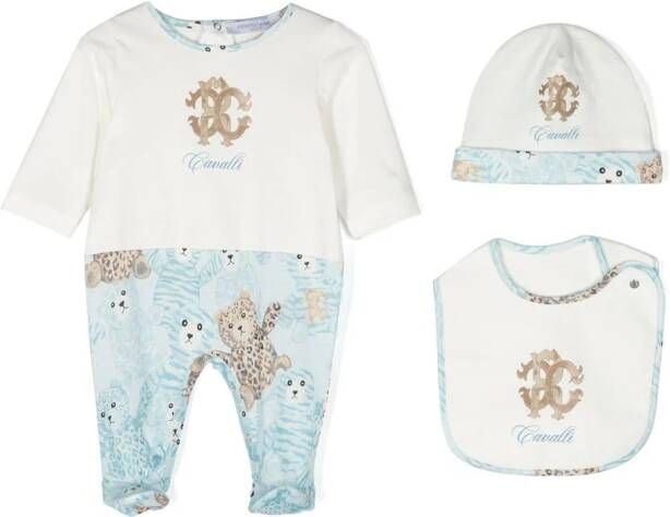 Roberto Cavalli Junior "Romper muts en slabbetje" Wit
