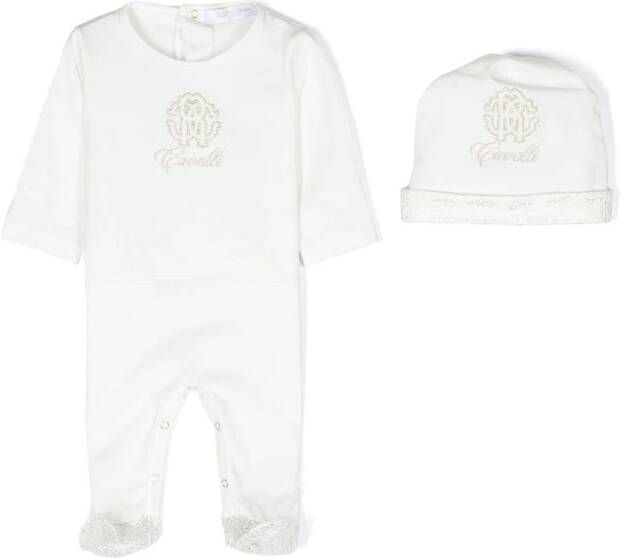 Roberto Cavalli Junior "Romper muts en slabbetje" Wit