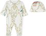 Roberto Cavalli Junior "Romper muts en slabbetje" Wit - Thumbnail 1