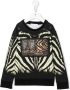 Roberto Cavalli Junior Sweater met dierenprint Zwart - Thumbnail 1
