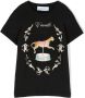 Roberto Cavalli Junior T-shirt met circusprint Zwart - Thumbnail 1