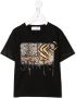 Roberto Cavalli Junior T-shirt met dierenprint Zwart - Thumbnail 1
