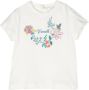 Roberto Cavalli Junior T-shirt met geborduurde bloe Wit - Thumbnail 1