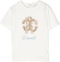 Roberto Cavalli Junior T-shirt met monogramprint Wit - Thumbnail 1