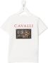 Roberto Cavalli Junior T-shirt met patch Wit - Thumbnail 1