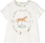 Roberto Cavalli Junior T-shirt met print Wit - Thumbnail 1