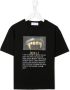 Roberto Cavalli Junior T-shirt met print Zwart - Thumbnail 1