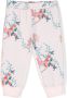 Roberto Cavalli Junior Trainingsbroek met bloe print Roze - Thumbnail 1