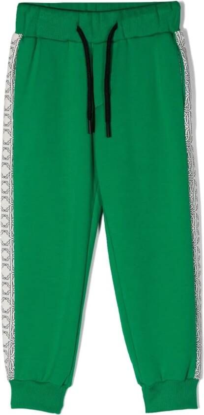 Roberto Cavalli Junior Trainingsbroek met contrasterende afwerking Groen