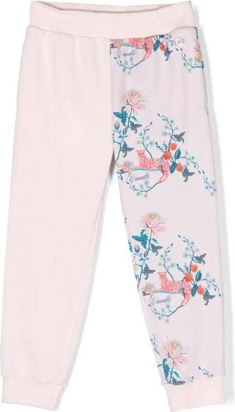 Roberto Cavalli Junior Trainingsbroek met print Roze