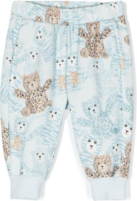 Roberto Cavalli Junior Trainingsbroek met teddybeerprint Blauw