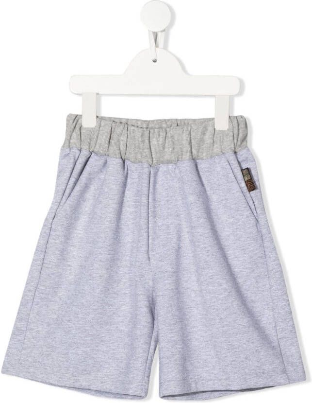 Roberto Cavalli Junior Trainingsshorts met logopatch Grijs
