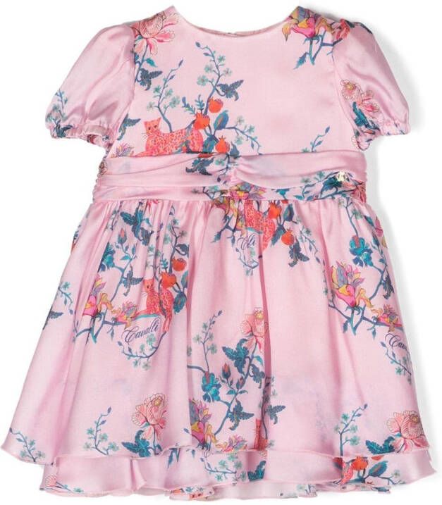 Roberto Cavalli Junior Zijden jurk Roze