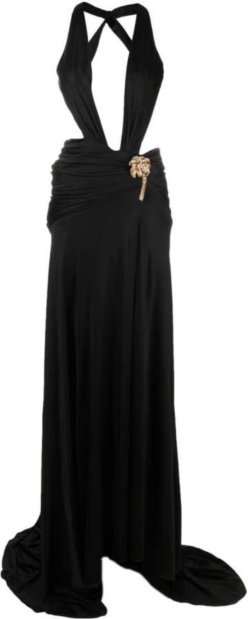 Roberto Cavalli Jurk met broche detail Zwart