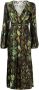 Roberto Cavalli Jurk met slangenprint Beige - Thumbnail 1