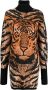 Roberto Cavalli Jurk met tijgerjacquard Oranje - Thumbnail 1