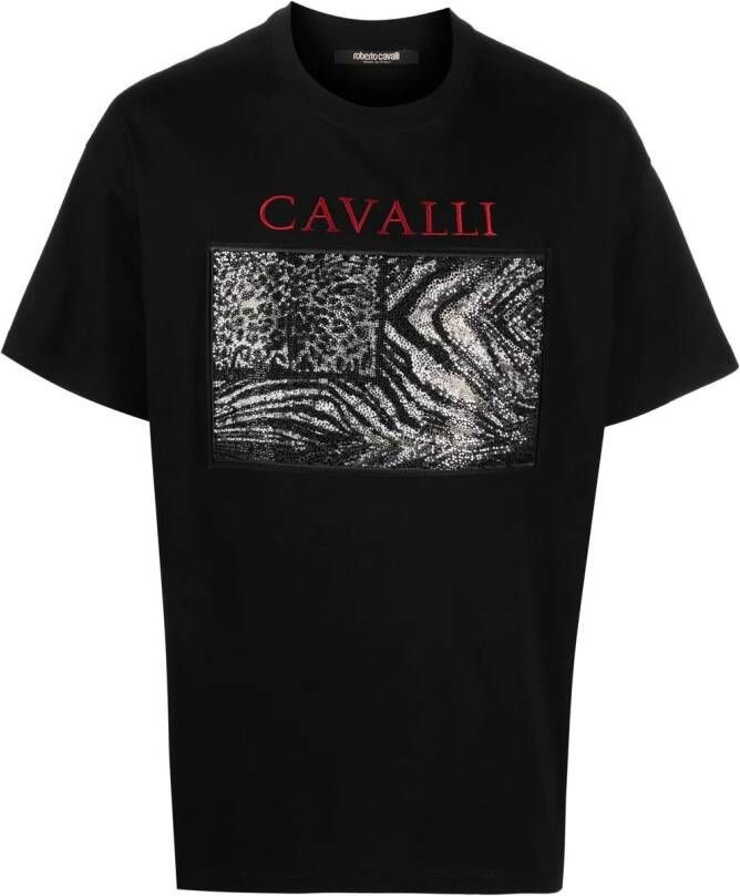 Roberto Cavalli Katoenen T-shirt Zwart