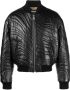 Roberto Cavalli Leren bomberjack Zwart - Thumbnail 1