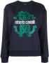Roberto Cavalli Sweater met logoprint Blauw - Thumbnail 1