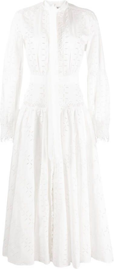 Roberto Cavalli Maxi-jurk met kant Wit
