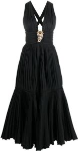Roberto Cavalli Maxi-jurk verfraaid met kristallen Zwart