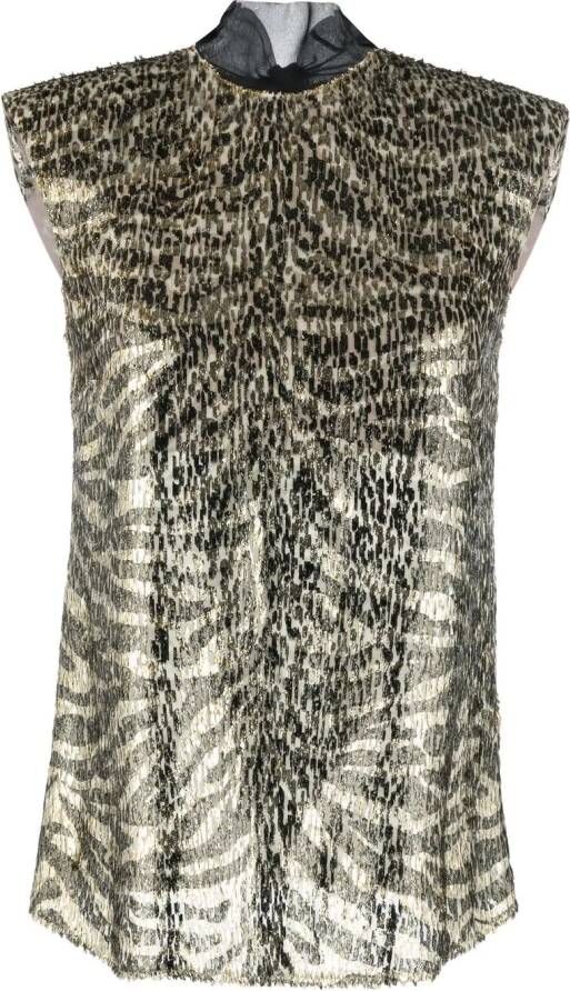 Roberto Cavalli Metallic blouse Beige
