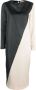 Roberto Cavalli Midi-jurk met diagonale streep Zwart - Thumbnail 1