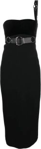Roberto Cavalli Midi-jurk met gespdetail Zwart