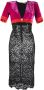 Roberto Cavalli Midi-jurk met korte mouwen Roze - Thumbnail 1