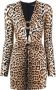 Roberto Cavalli Midi-jurk met luipaardprint Beige - Thumbnail 1