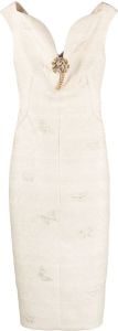Roberto Cavalli Mini-jurk met jacquard Beige