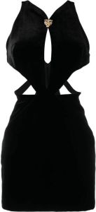 Roberto Cavalli Mini-jurk met plakkaat Zwart