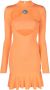 Roberto Cavalli Mini-jurk met ruches Oranje - Thumbnail 1