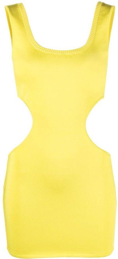 Roberto Cavalli Mini-jurk met uitgesneden detail Geel