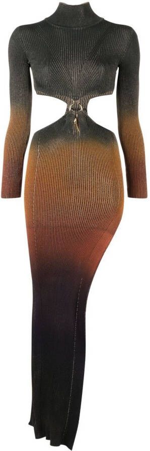Roberto Cavalli Asymmetrische jurk Groen