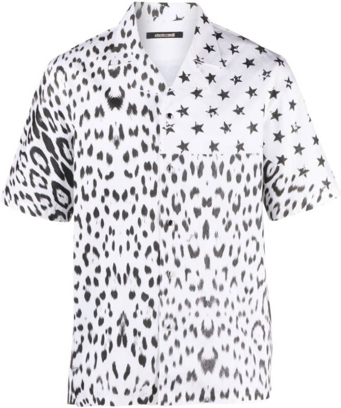Roberto Cavalli Overhemd met print Wit