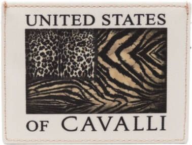 Roberto Cavalli Pasjeshouder met dierenprint Beige