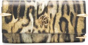 Roberto Cavalli Portemonnee met luipaardprint Beige