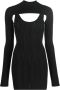 Roberto Cavalli Ribgebreide mini-jurk Zwart - Thumbnail 1