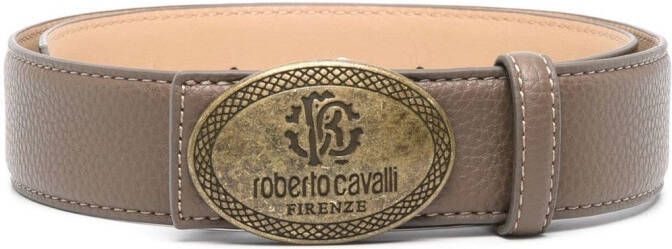 Roberto Cavalli Riem met logogesp Bruin
