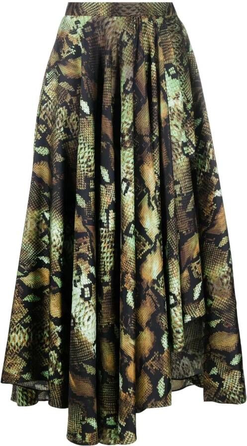 Roberto Cavalli Rok met slangenprint Beige
