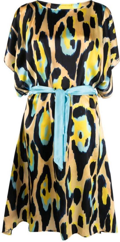 Roberto Cavalli Strandjurk met luipaardprint Beige