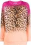 Roberto Cavalli Sweater met luipaardprint Oranje - Thumbnail 1