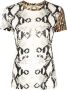 Roberto Cavalli T-shirt met dierenprint Beige - Thumbnail 1
