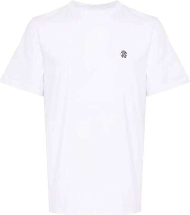 Roberto Cavalli T-shirt met geborduurd logo Wit