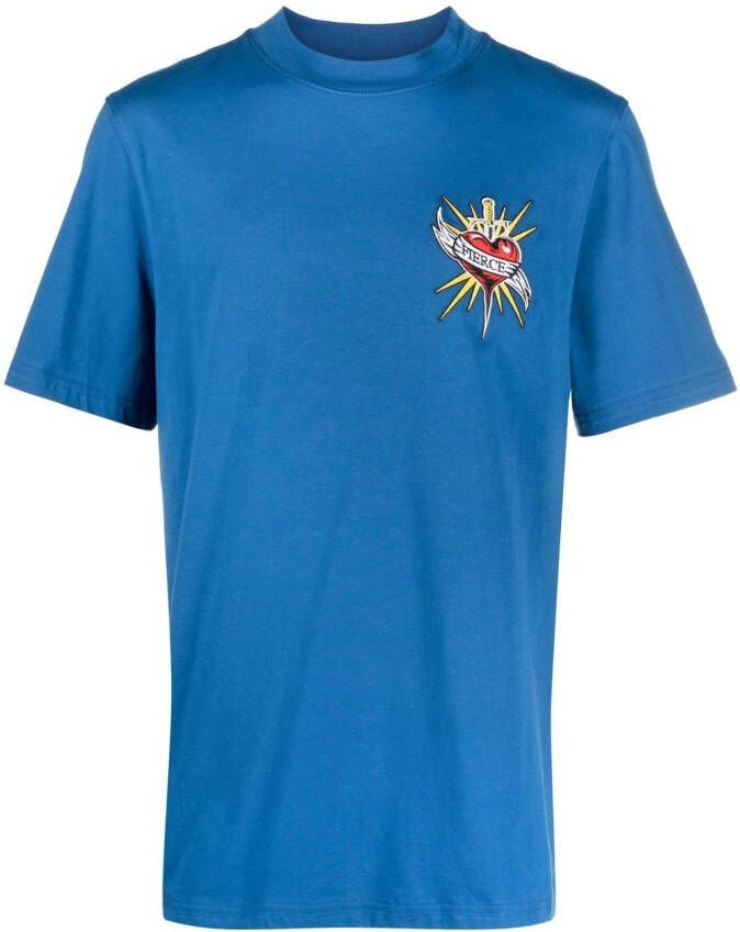 Roberto Cavalli T-shirt met grafische print Blauw