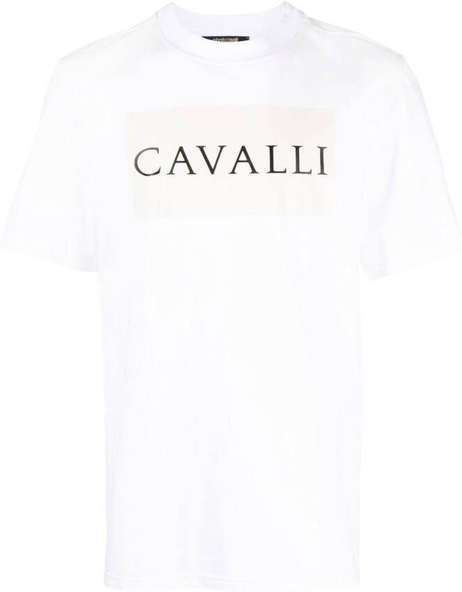 Roberto Cavalli T-shirt met grafische print Wit