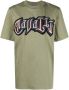 Roberto Cavalli T-shirt met logoprint Groen - Thumbnail 1
