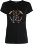 Roberto Cavalli T-shirt met logoprint Zwart - Thumbnail 1